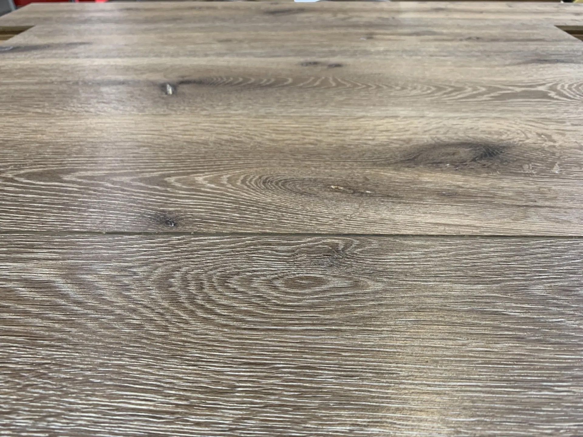 Fumed oak wide plank hardwood flooring