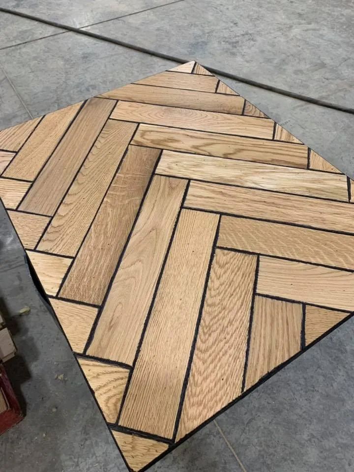 White oak herringbone & French bleed