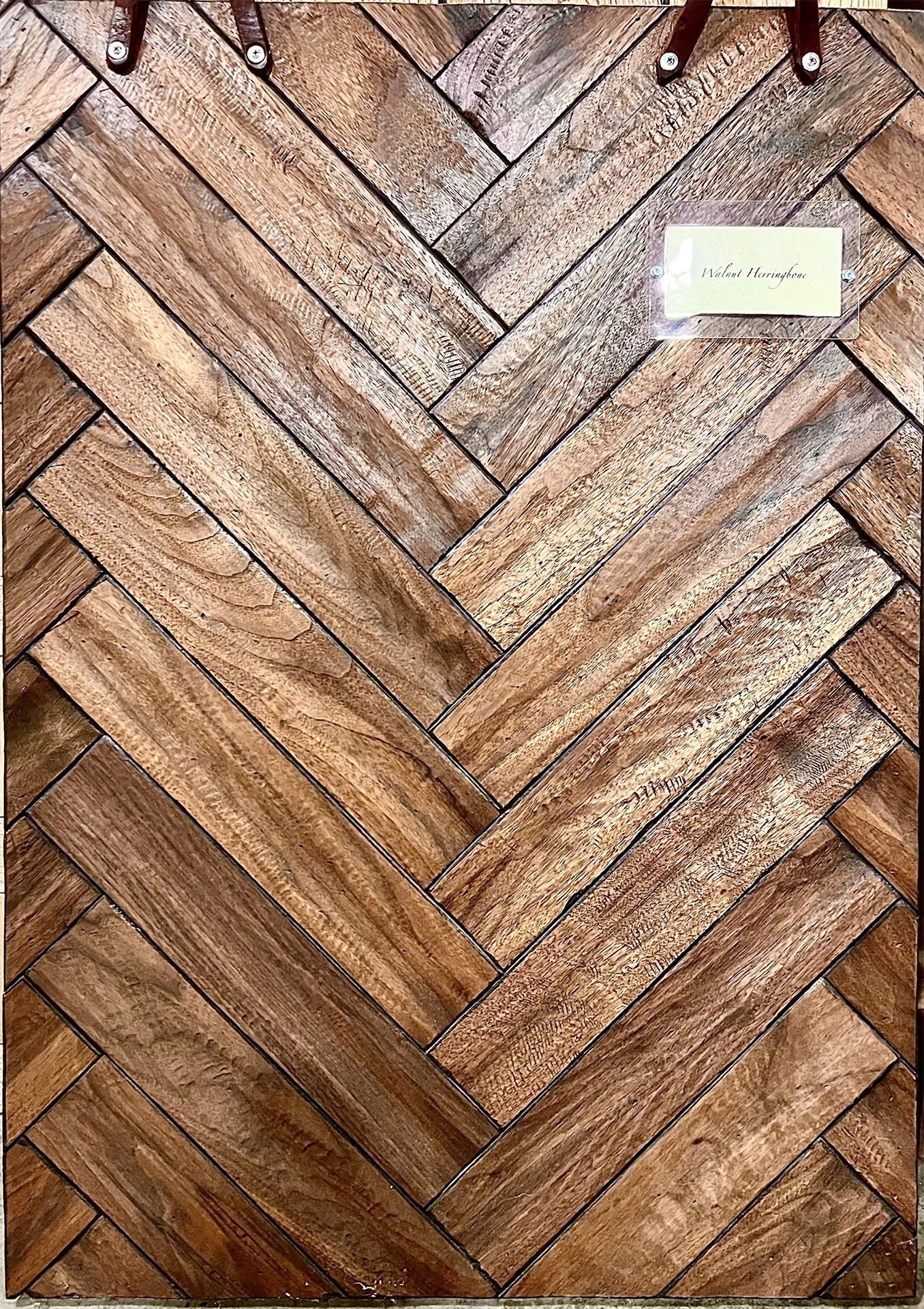 Walnut Herringbone with Saddle Stain & French Bleed