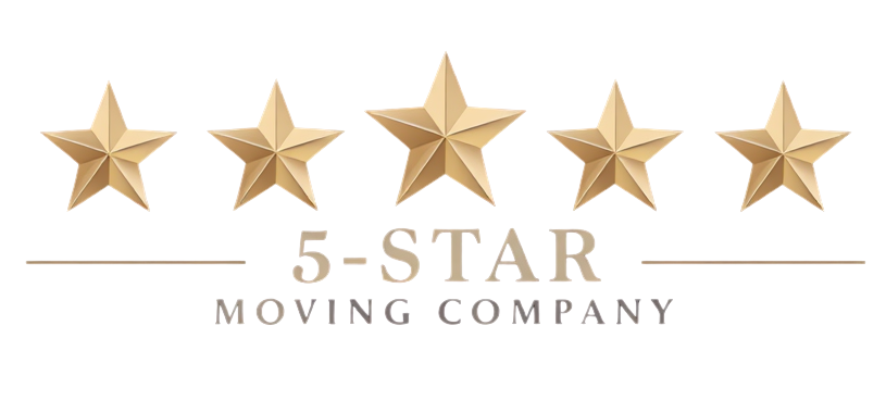 5 gold stars above “5-STAR MOVING COMPANY” logo on white background