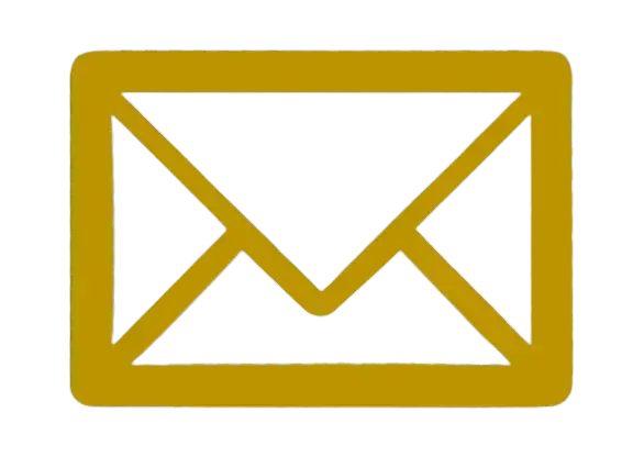A gold envelope icon on a white background