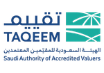 The logo for the saudi authority of accredited values