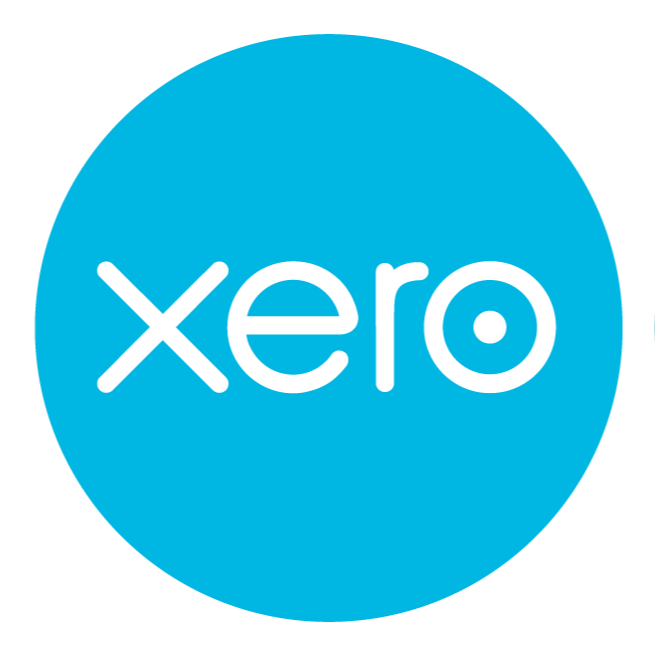 Xero logo in white text on a blue circle.