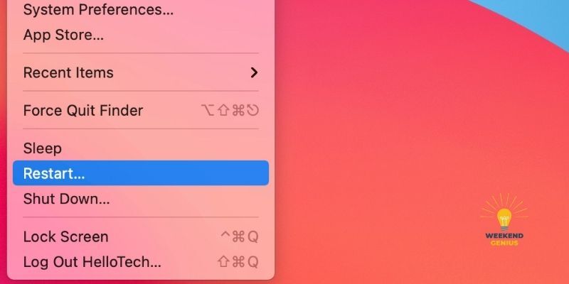 Restart your Mac