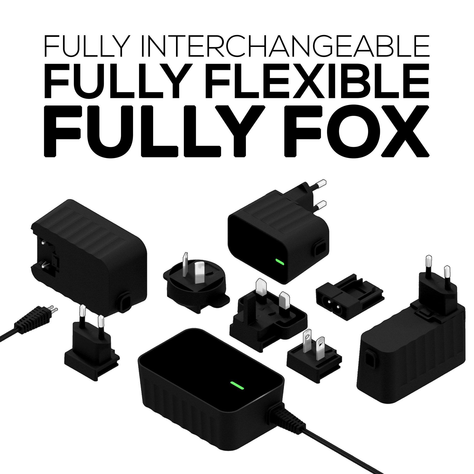 A picture of a fully interchangeable fully flexible NEO power supply.