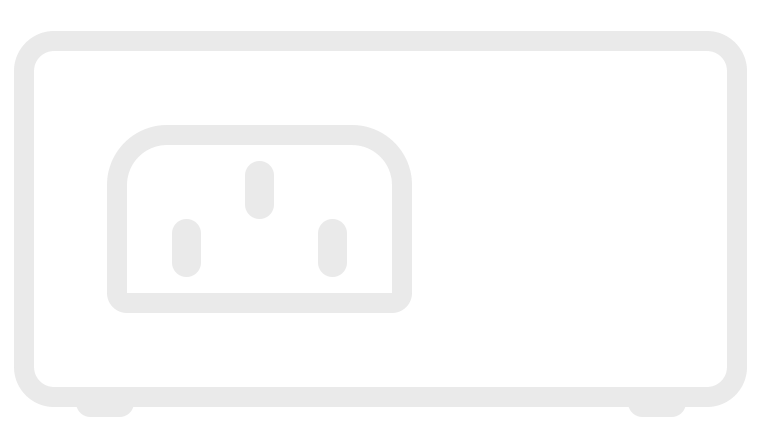 A line drawing of a power supply with a handle on a white background.