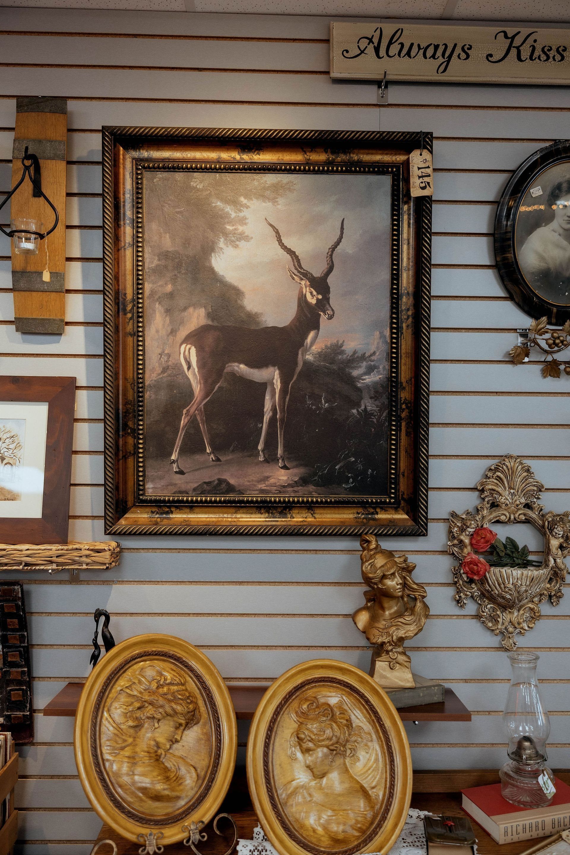 Antique ceramics and collectibles at Hopper's Landing Mercantile with vintage charm