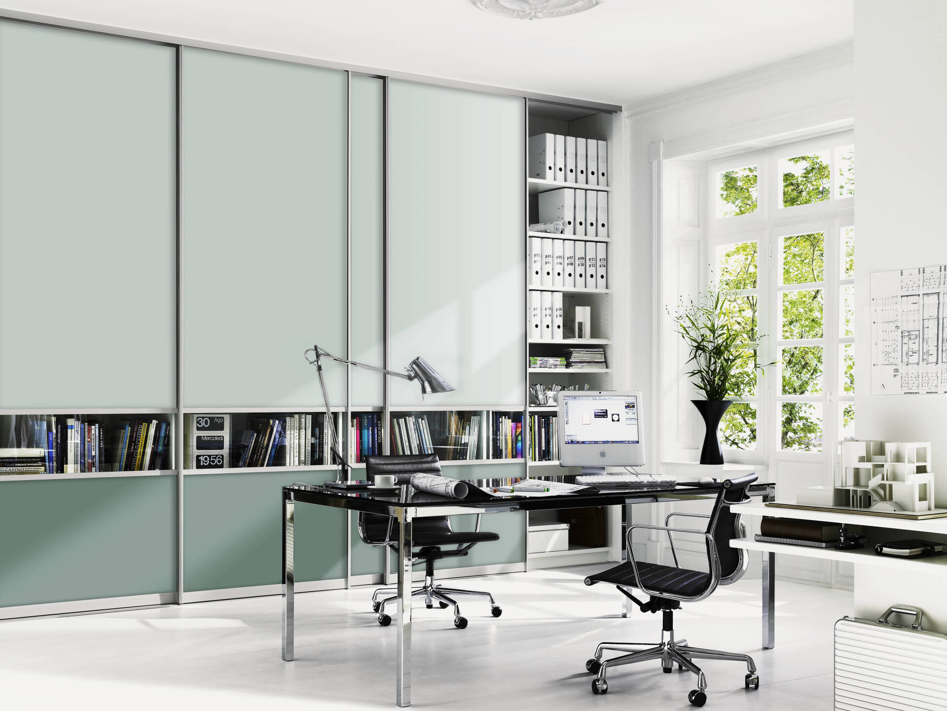 home office doors and storage 1