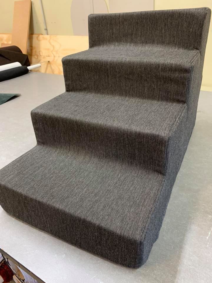 A Set Of Stairs Made Of Carpet Are Sitting On Top Of A Table — Aztak Upholstery In Manunda, QLD