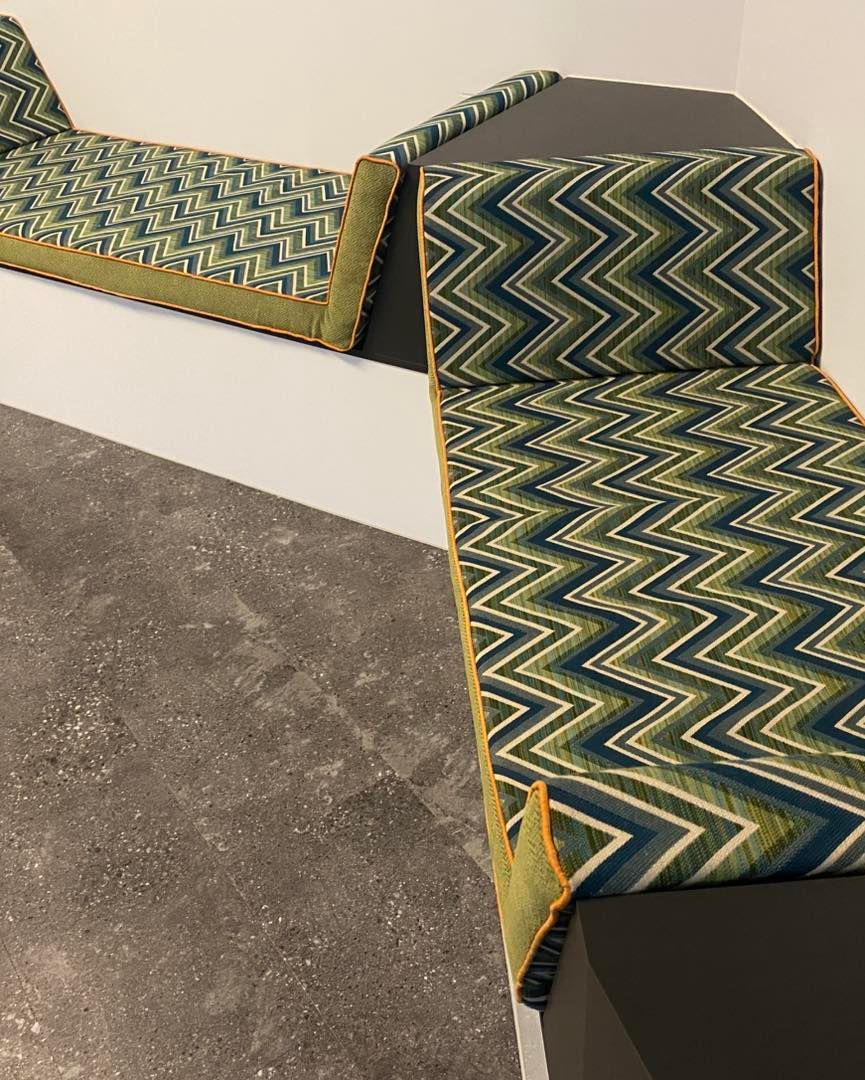 A Long Pattered Couch — Aztak Upholstery In Mareeba, QLD