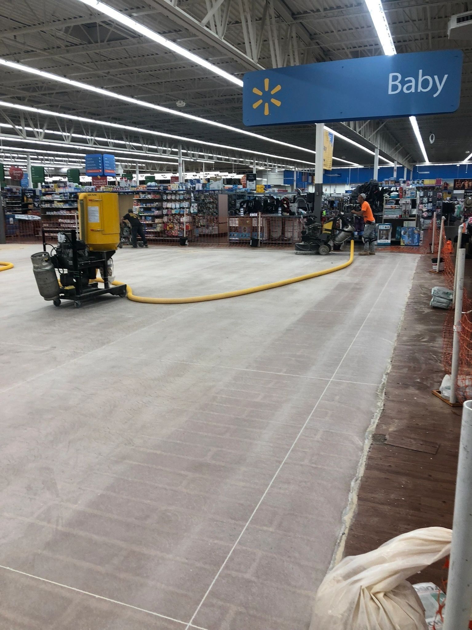 A walmart store with a sign that says baby on it.