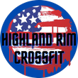 A logo for highland rim crossfit with an american flag