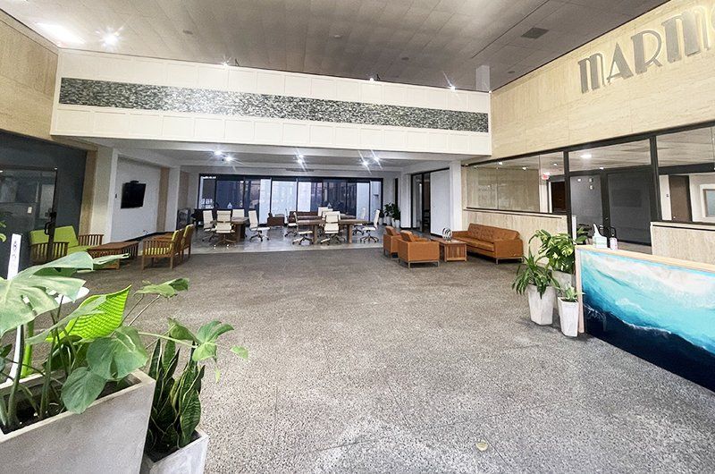 large space in a coworking office