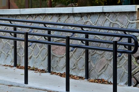 a color black galvanized handrails