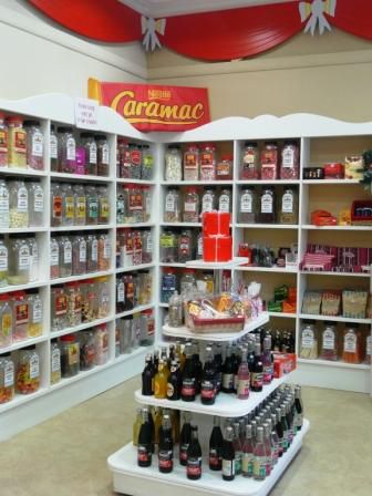display area of sweetshop