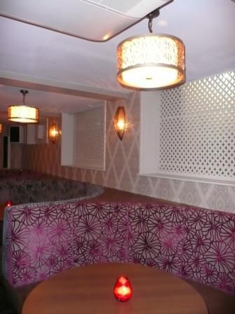 pendant lamp in floral themed room