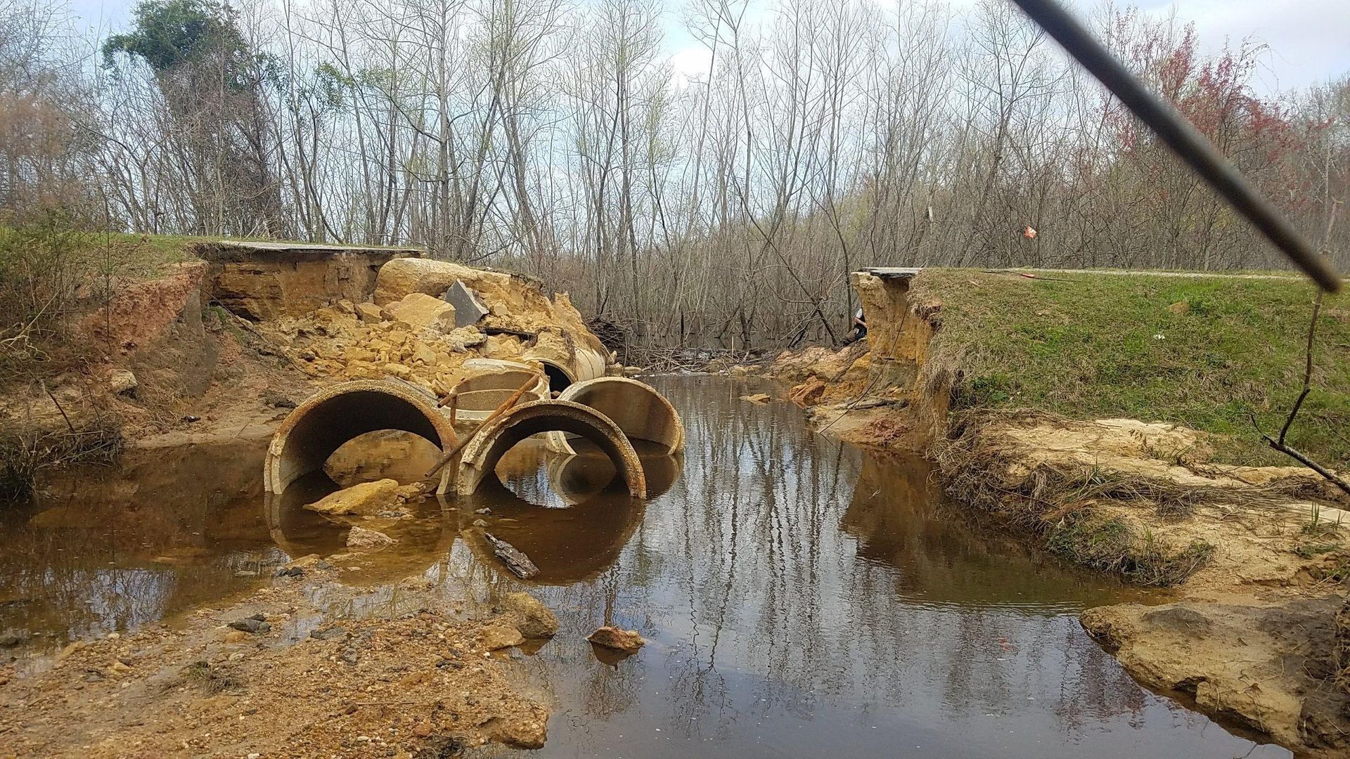 Road & Water Damage form Beaver - Georgia - Anything Wild Animal Control