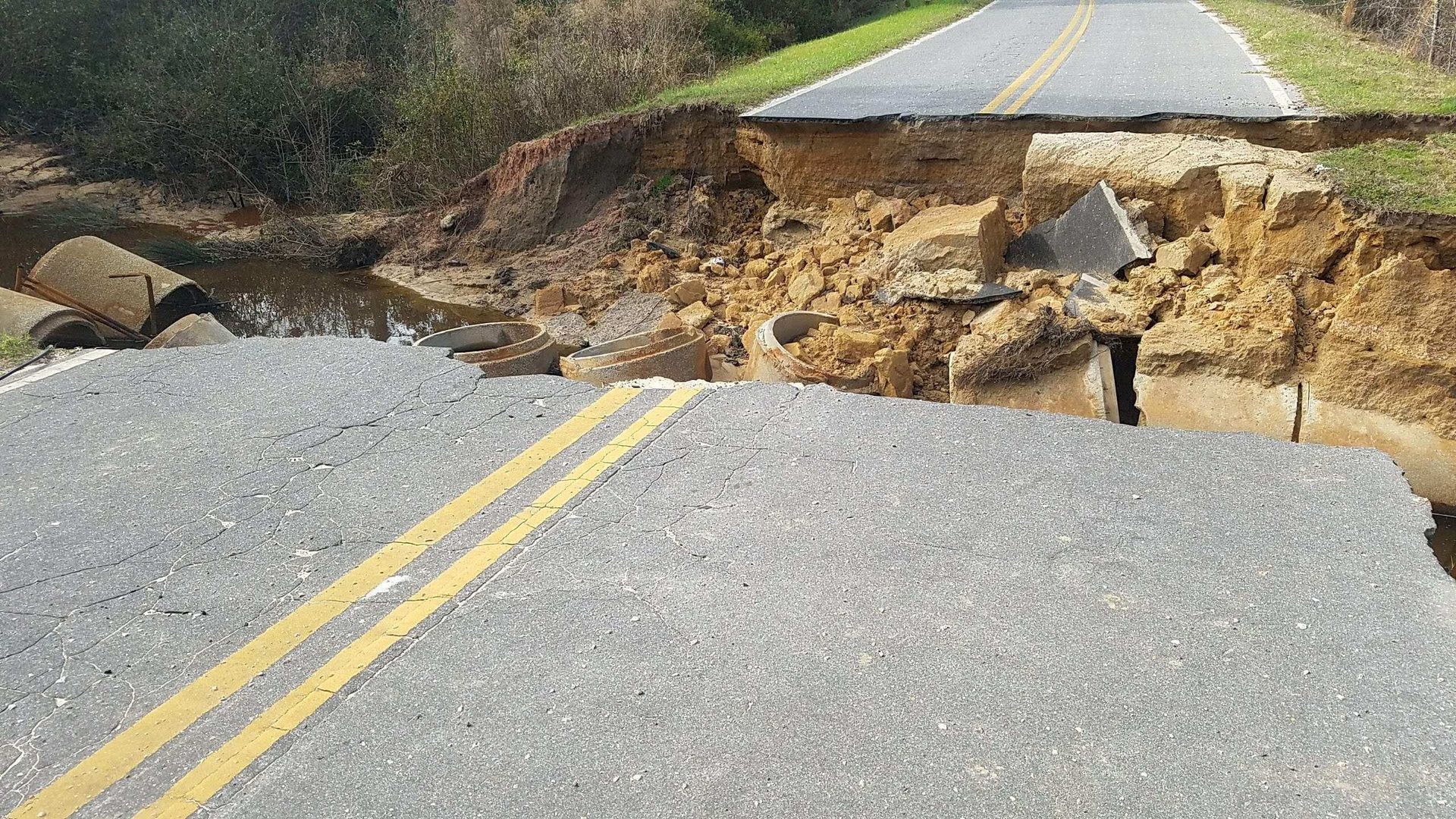 Road Damage form Beaver - Georgia - Anything Wild Animal Control