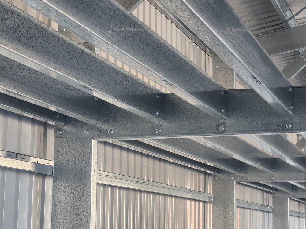 A Close Up Of A Metal Structure In A Building — Whit Coast Sheds in Gregory River, QLD