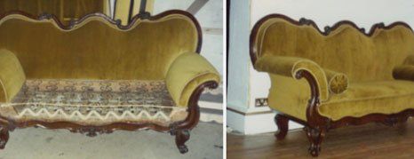 We offer furniture repairs for footstools and sofas