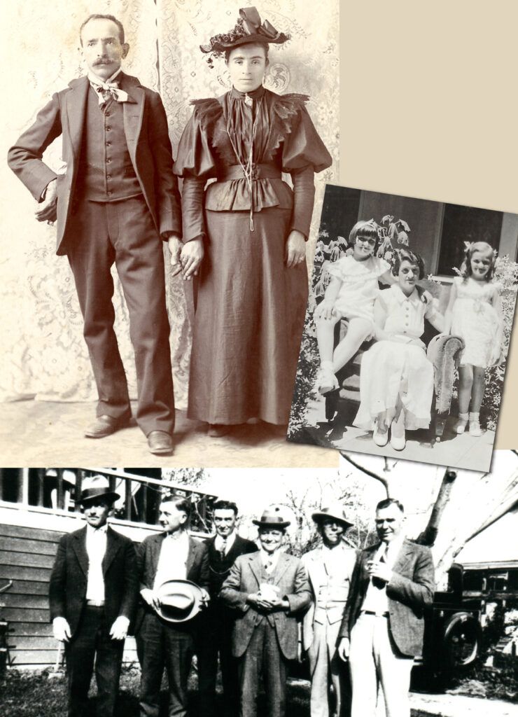 Libero and Maria Pocai, Maria with granddaughters Betty and Marie Pocai