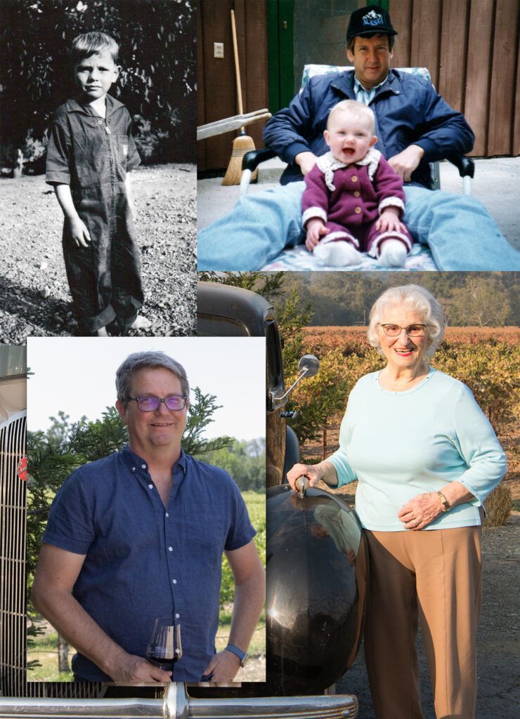 Frank Ballentine as child and adult with daughter Audrey