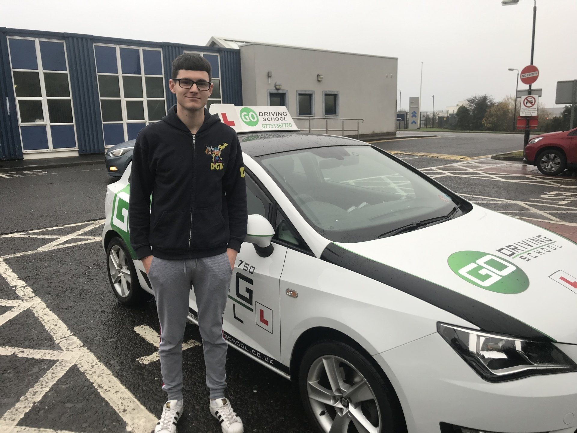 Driving school pupil passing test in newtownards NI
