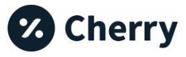 Cherry logo with a dark blue circle icon and navy text on a white background