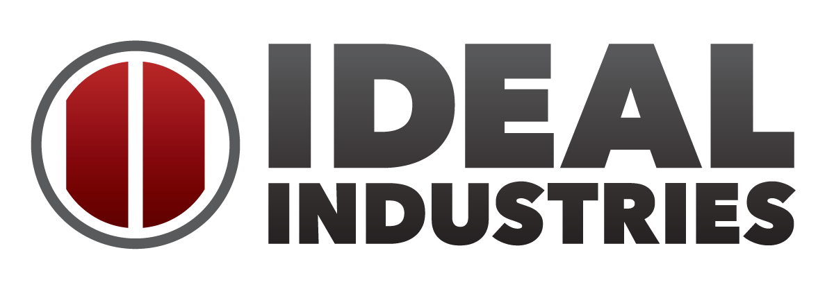 The ideal industries logo is red and gray on a white background.