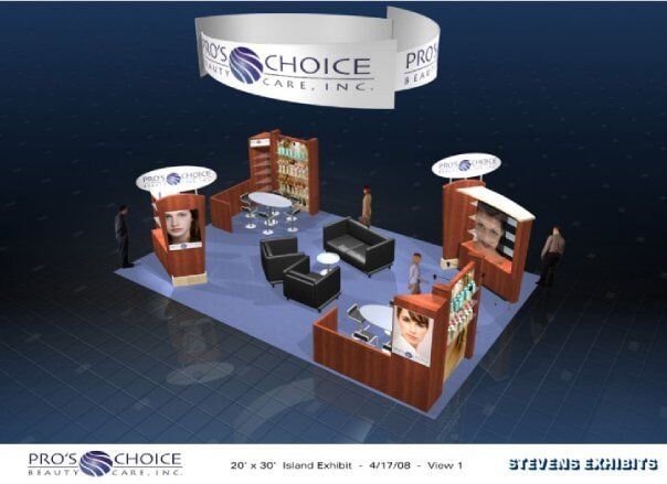 Pro's Choice 20' x 30' Island Exhibit - Exhibit Designer and Producer in Chicago, IL