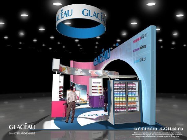 Glaceau Island Exhibit Side View - Exhibit Designer and Producer in Chicago, IL
