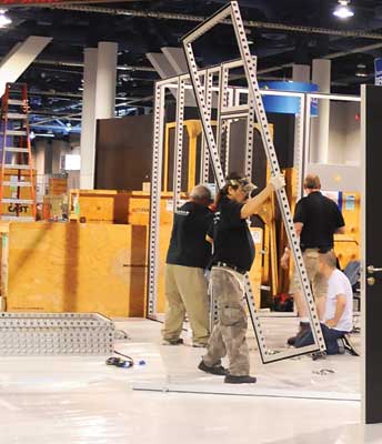 Contractors Setting Up Exhibition - Displays in Chicago, IL