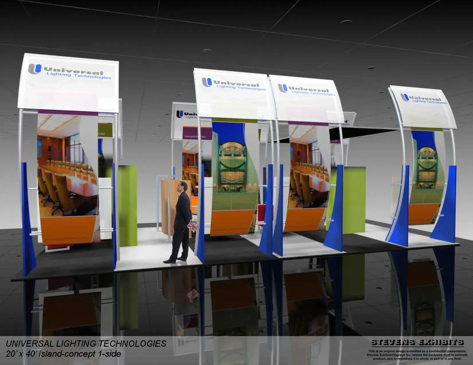 University of Sunderland booth with campus visuals and sleek blue-white panels. University of Sunderland booth with campus visuals and sleek blue-white panels.