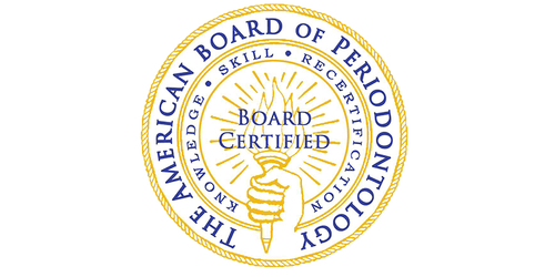 A logo for the american board of periodontology