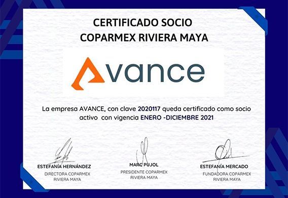 Certificado coparmex