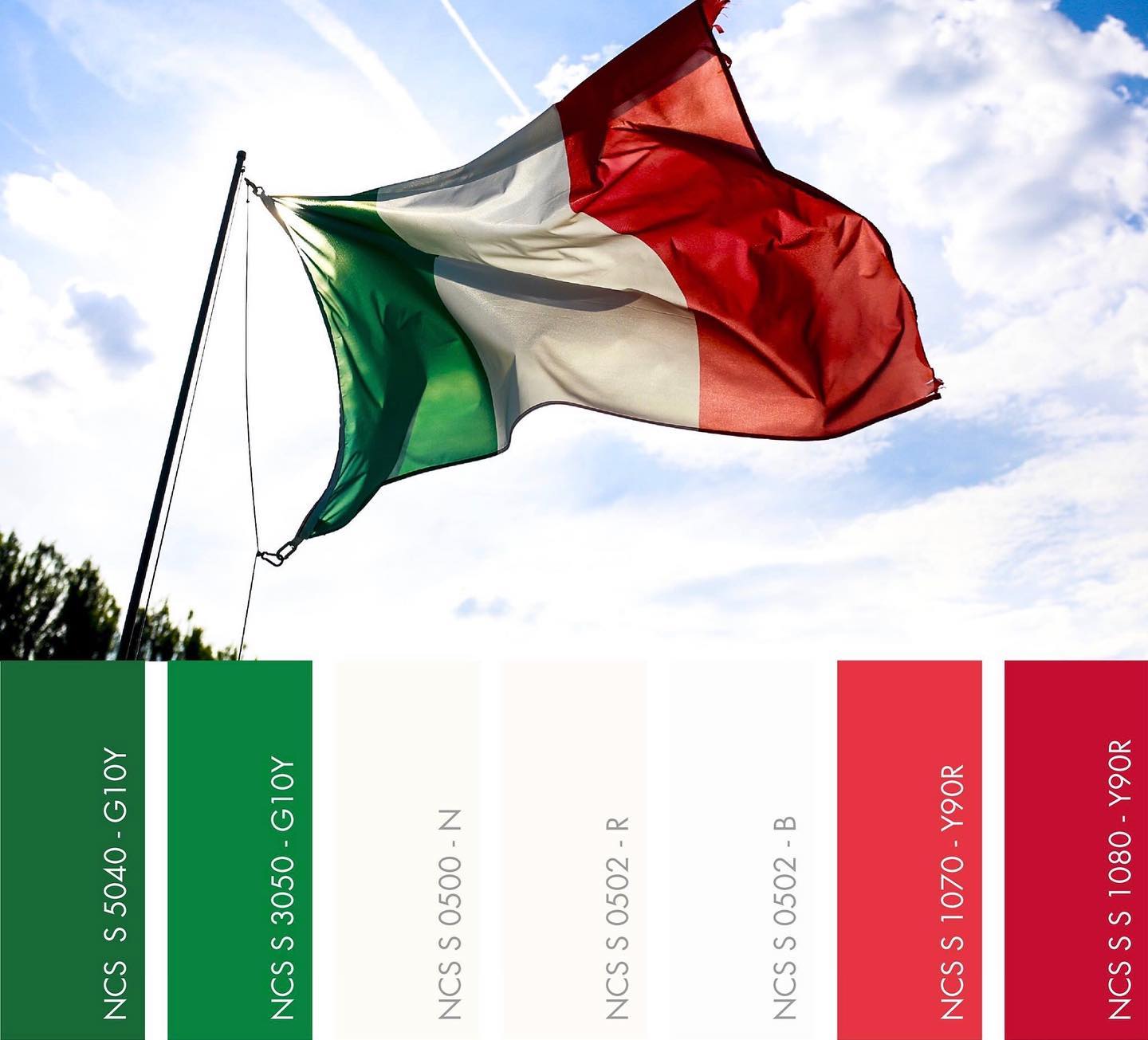 colori della bandiera italiana