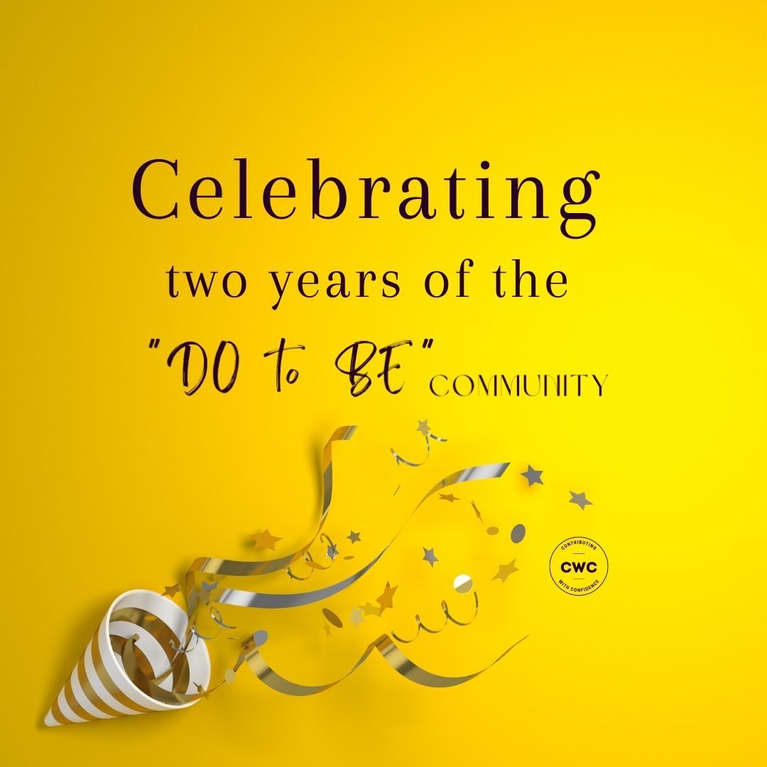 Extravagant gold party popper on a sun yellow background, celebrating 2 years of my online community