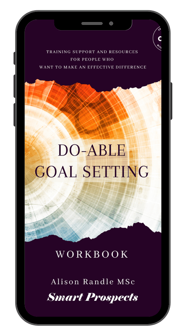 An image of a phone showing the cover of the workbook
