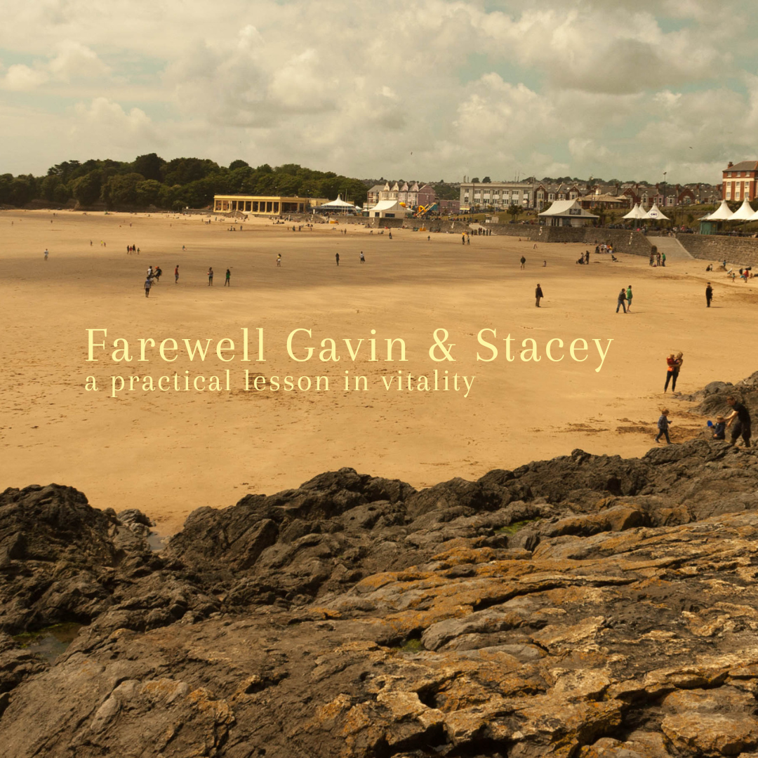 A view across Barry Island Beach, location for Gavin & Stacey, with the article title