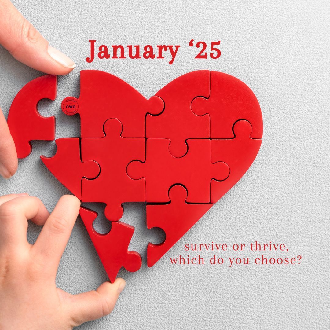 The hands of two people putting a red jigsaw of a heart together with the title of the article