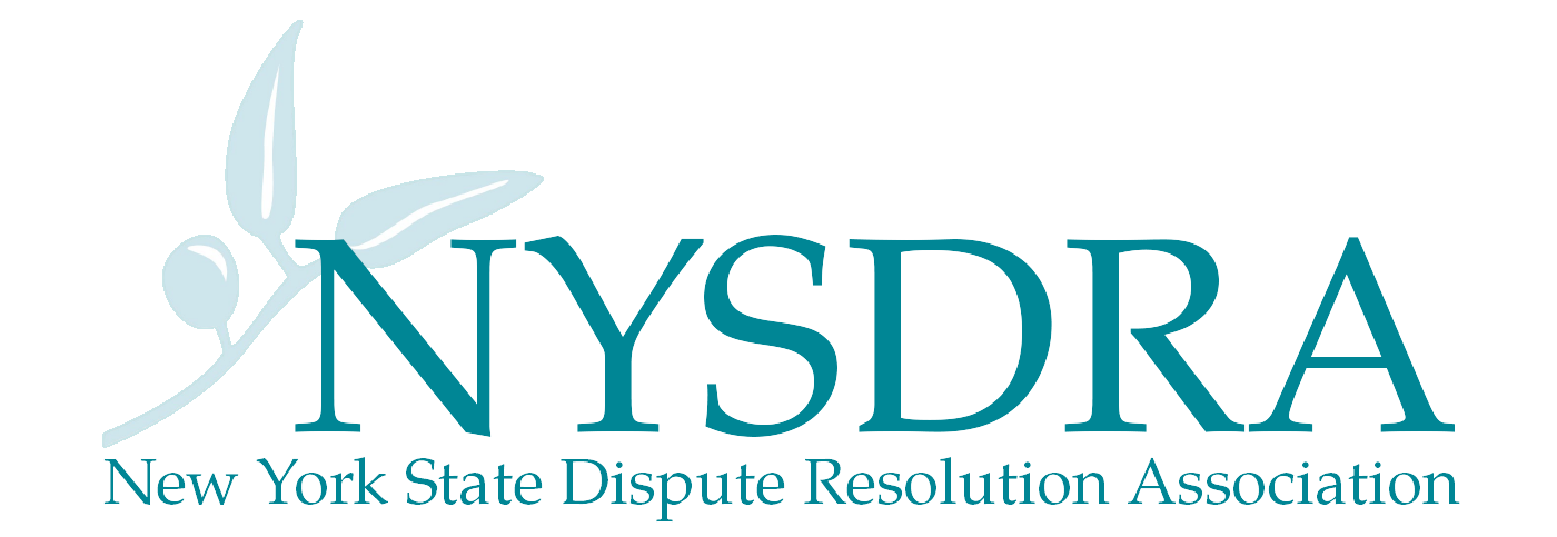 Blue NYSDRA logo with a light blue olive branch.