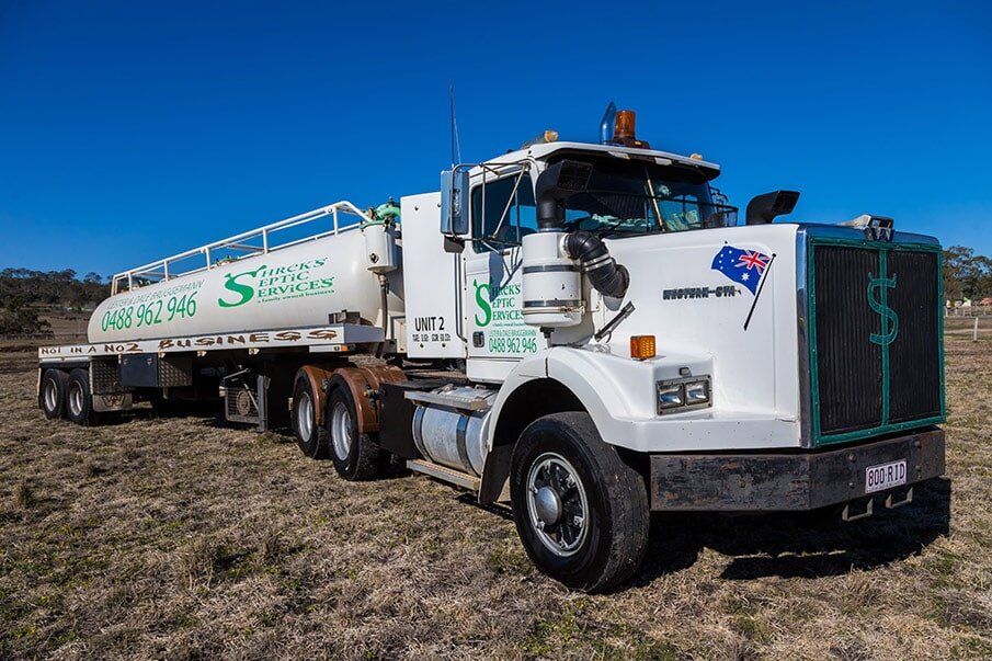 Septic truck — Shreks Septic Service in Toowoomba, QLD