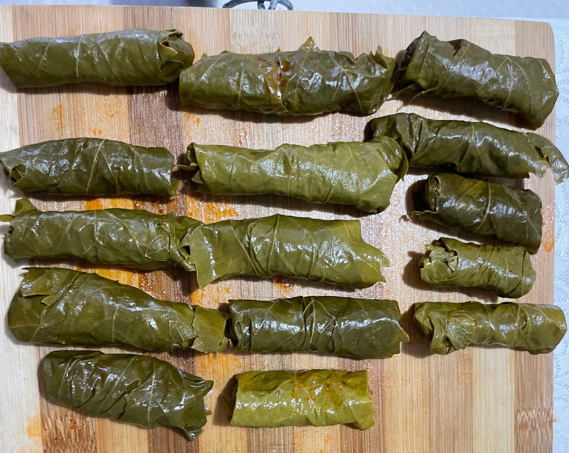 How to roll grape leaves for dolmas