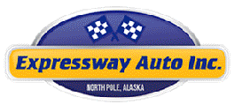 A logo for expressway auto inc. north pole alaska