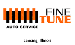 A logo for fine tune auto service in lansing illinois