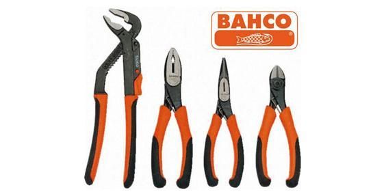 Juego de alicates Bahco en color negro y naranja, incluye alicates de bomba de agua