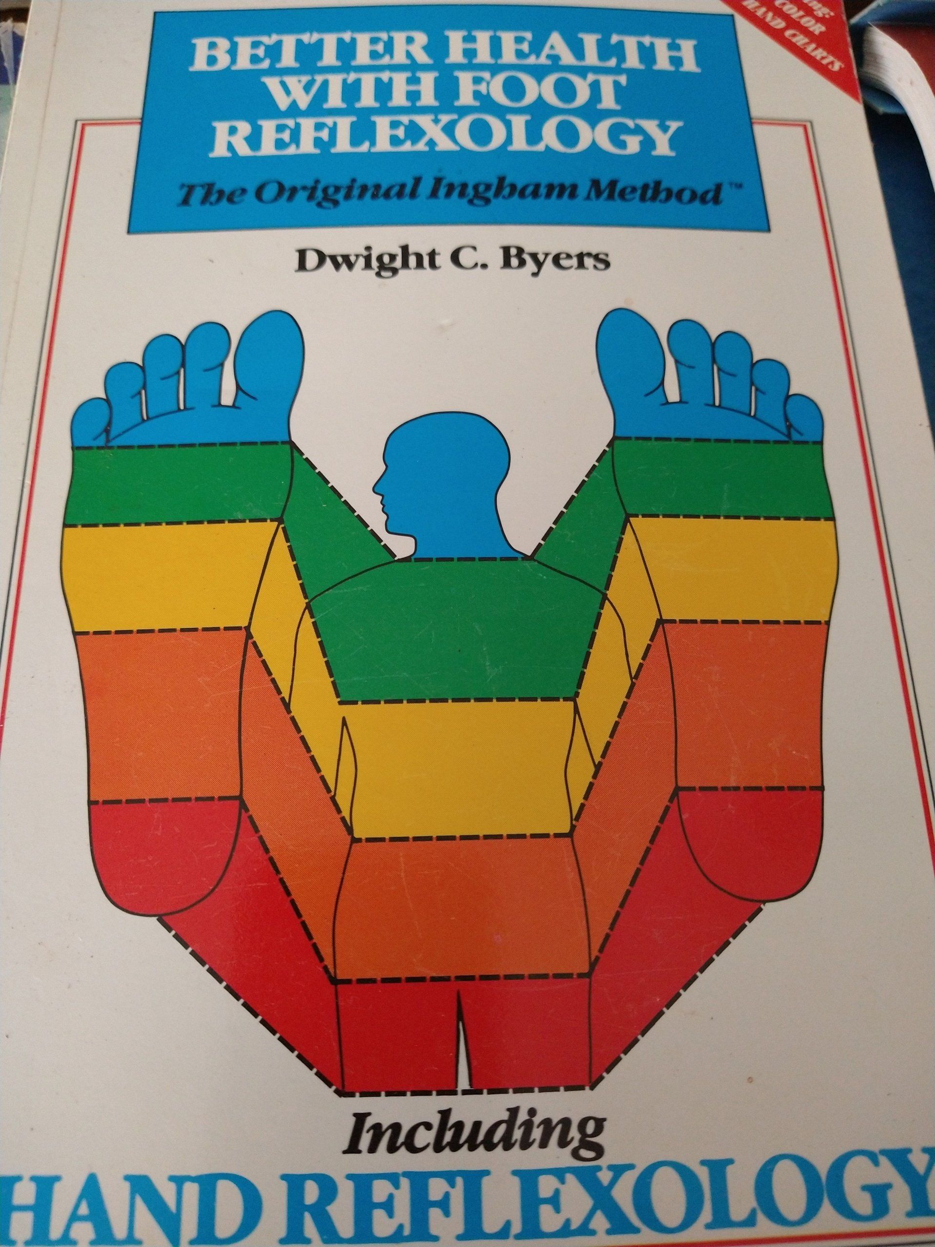 A book titled better health with foot reflexology includes hand reflexology