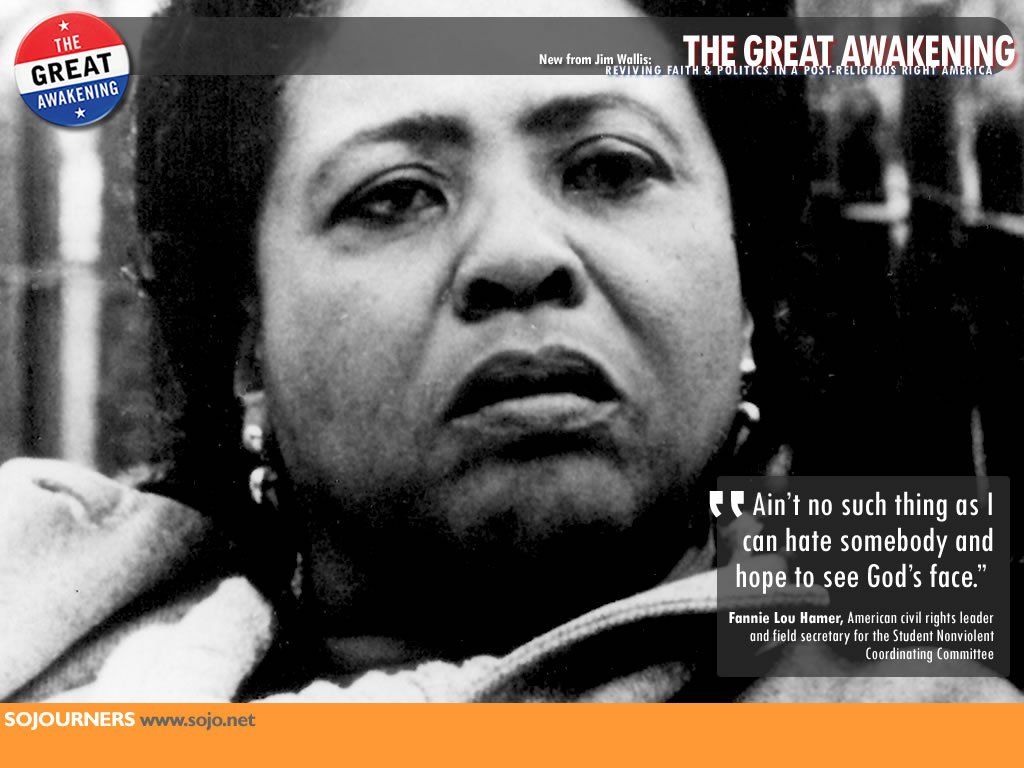 An advertisement for the great awakening features a woman