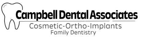 the logo for campbell dental associates cosmetic ortho implants
