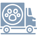 An icon of a delivery truck with a box on the back.